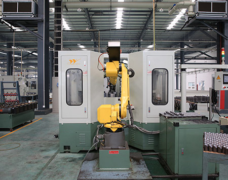 Robotic arm of drill bit processing