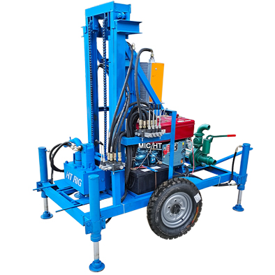 Small Mobile Mini Borehole Water Well Drilling Driller Rig Machine For Sale